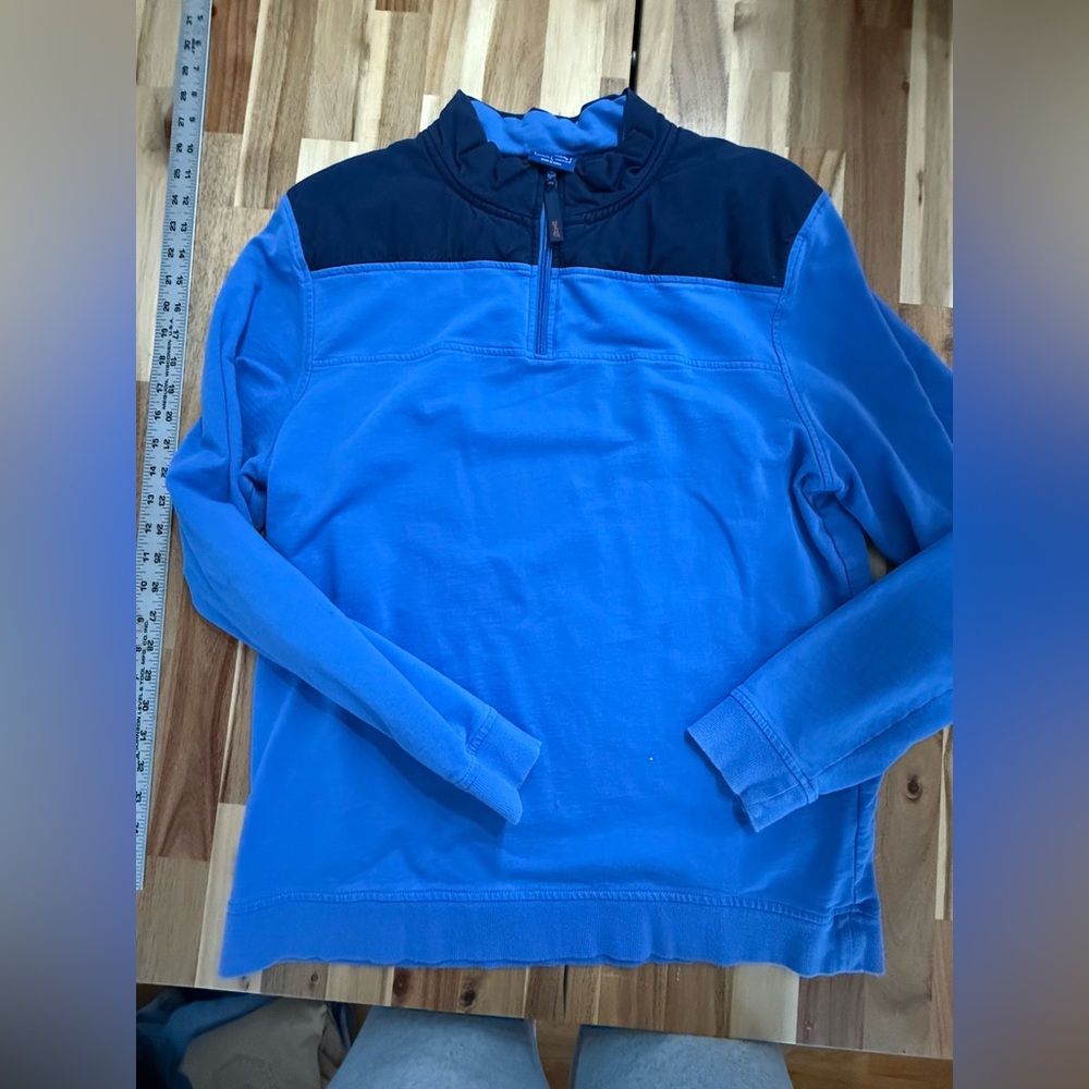 Le Tigre Men's Blue and Black Zip-Up‎ Sweater